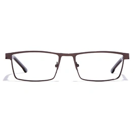 GRAVIATE by Coolwinks E15C7226 Glossy Brown Full Frame Rectangle Eyeglasses for Men and Women