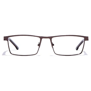 GRAVIATE by Coolwinks E15C7226 Glossy Brown Full Frame Rectangle Eyeglasses for Men and Women