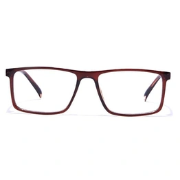 GRAVIATE by Coolwinks E15C7356 Glossy Brown Full Frame Rectangle Eyeglasses for Men and Women