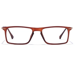 GRAVIATE by Coolwinks E15C7403 Matte Brown Full Frame Rectangle Eyeglasses for Men and Women