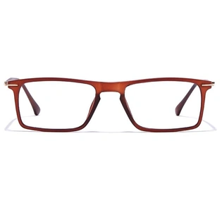 GRAVIATE by Coolwinks E15C7403 Matte Brown Full Frame Rectangle Eyeglasses for Men and Women