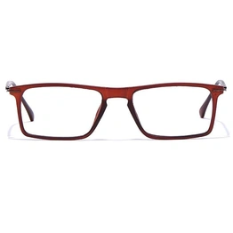 GRAVIATE by Coolwinks E15C7405 Matte Brown Full Frame Rectangle Eyeglasses for Men and Women