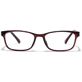 GRAVIATE by Coolwinks E15C7436 Glossy Brown Full Frame Rectangle Eyeglasses for Men and Women