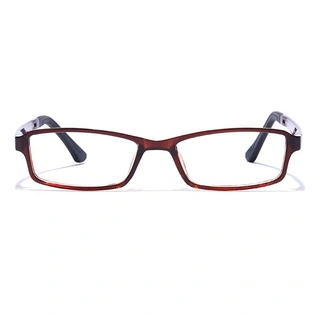 GRAVIATE by Coolwinks E15C7631 Glossy Brown Full Frame Rectangle Eyeglasses for Men and Women