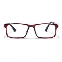 GRAVIATE by Coolwinks E15C7650 Glossy Brown Full Frame Rectangle Eyeglasses for Men and Women