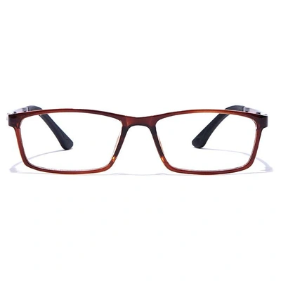 GRAVIATE by Coolwinks E15C7667 Glossy Brown Full Frame Rectangle Eyeglasses for Men and Women