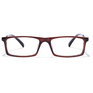 GRAVIATE by Coolwinks E15C7687 Glossy Brown Full Frame Rectangle Eyeglasses for Men and Women