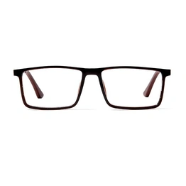 GRAVIATE by Coolwinks E15D5624 Glossy Brown Full Frame Rectangle Eyeglasses for Men and Women