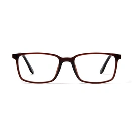 GRAVIATE by Coolwinks E15D5646 Matte Brown Full Frame Rectangle Eyeglasses for Men and Women