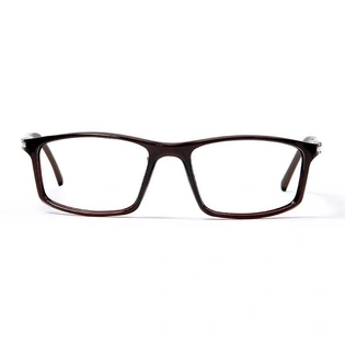 GRAVIATE by Coolwinks E15D5656 Glossy Brown Full Frame Rectangle Eyeglasses for Men and Women