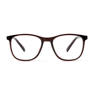 GRAVIATE by Coolwinks E15A5637 Glossy Brown Full Frame Retro Square Eyeglasses for Men and Women