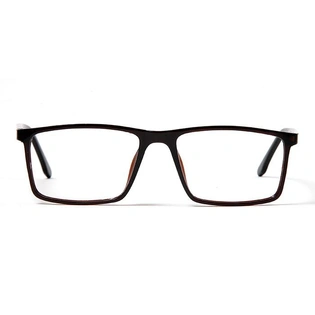 GRAVIATE by Coolwinks E15A5648 Glossy Brown Full Frame Retro Square Eyeglasses for Men and Women