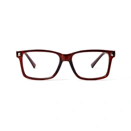 GRAVIATE by Coolwinks E15C5684 Glossy Brown Full Frame Retro Square Eyeglasses for Men and Women