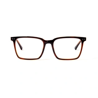 GRAVIATE by Coolwinks E15C5702 Glossy Brown Full Frame Retro Square Eyeglasses for Men and Women