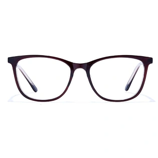 GRAVIATE by Coolwinks E15C6673 Glossy Brown Full Frame Retro Square Eyeglasses for Men and Women