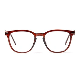 GRAVIATE by Coolwinks E12C5636 Glossy Brown Full Frame Retro Square Eyeglasses for Women