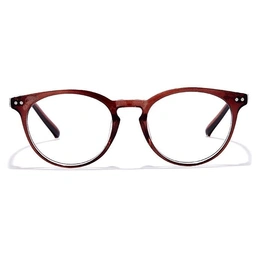 GRAVIATE by Coolwinks E15A6617 Glossy Brown Full Frame Round Eyeglasses for Men and Women