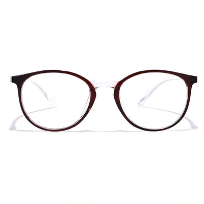 GRAVIATE by Coolwinks E15A7013 Glossy Brown Full Frame Round Eyeglasses for Men and Women