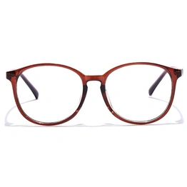 GRAVIATE by Coolwinks E15A7248 Glossy Brown Full Frame Round Eyeglasses for Men and Women