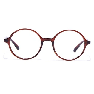 GRAVIATE by Coolwinks E15A7259 Glossy Brown Full Frame Round Eyeglasses for Men and Women