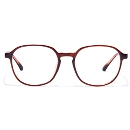 GRAVIATE by Coolwinks E15A7325 Glossy Brown Full Frame Round Eyeglasses for Men and Women