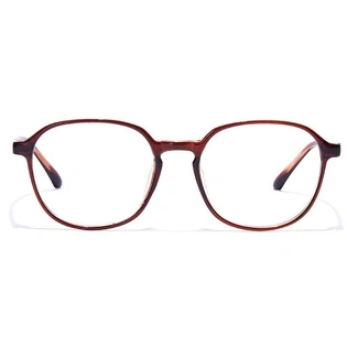 GRAVIATE by Coolwinks E15A7325 Glossy Brown Full Frame Round Eyeglasses for Men and Women