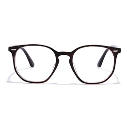 GRAVIATE by Coolwinks E15B6942 Glossy Brown Full Frame Round Eyeglasses for Men and Women