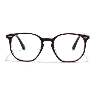 GRAVIATE by Coolwinks E15B6942 Glossy Brown Full Frame Round Eyeglasses for Men and Women