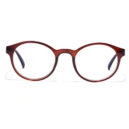 GRAVIATE by Coolwinks E15B7274 Glossy Brown Full Frame Round Eyeglasses for Men and Women