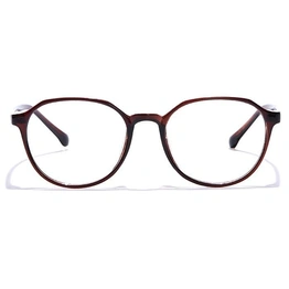 GRAVIATE by Coolwinks E15B7293 Glossy Brown Full Frame Round Eyeglasses for Men and Women