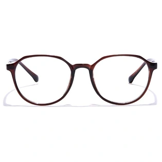 GRAVIATE by Coolwinks E15B7293 Glossy Brown Full Frame Round Eyeglasses for Men and Women