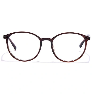 GRAVIATE by Coolwinks E15B7313 Glossy Brown Full Frame Round Eyeglasses for Men and Women