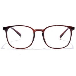 GRAVIATE by Coolwinks E15B7332 Glossy Brown Full Frame Round Eyeglasses for Men and Women