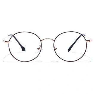 GRAVIATE by Coolwinks E15B7512 Glossy Brown Full Frame Round Eyeglasses for Men and Women