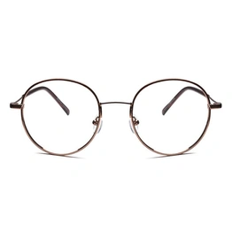 GRAVIATE by Coolwinks E15C6574 Glossy Brown Full Frame Round Eyeglasses for Men and Women