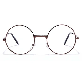 GRAVIATE by Coolwinks E15C6607 Glossy Brown Full Frame Round Eyeglasses for Men and Women