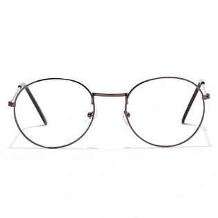 GRAVIATE by Coolwinks E15C6615 Glossy Brown Full Frame Round Eyeglasses for Men and Women