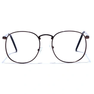 GRAVIATE by Coolwinks E15C6633 Glossy Brown Full Frame Round Eyeglasses for Men and Women