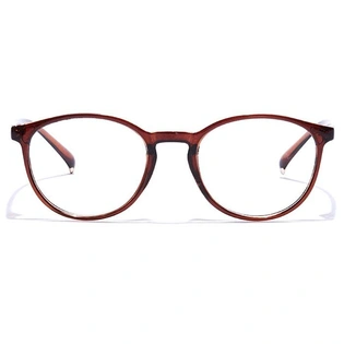 GRAVIATE by Coolwinks E15C7251 Glossy Brown Full Frame Round Eyeglasses for Men and Women