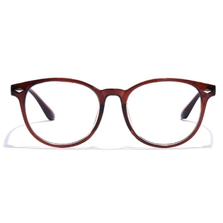 GRAVIATE by Coolwinks E15C7262 Glossy Brown Full Frame Round Eyeglasses for Men and Women