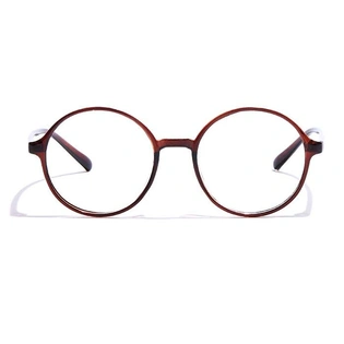 GRAVIATE by Coolwinks E15C7305 Glossy Brown Full Frame Round Eyeglasses for Men and Women