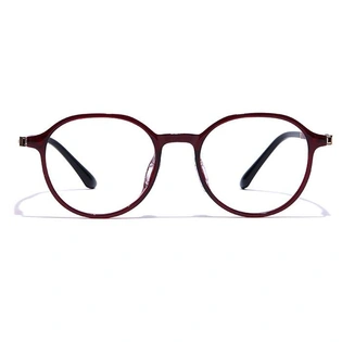 GRAVIATE by Coolwinks E15C7461 Glossy Brown Full Frame Round Eyeglasses for Men and Women