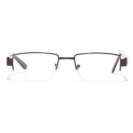 GRAVIATE by Coolwinks E15A7238 Glossy Clear Half Frame Rectangle Eyeglasses for Men and Women