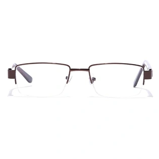 GRAVIATE by Coolwinks E15A7238 Glossy Clear Half Frame Rectangle Eyeglasses for Men and Women