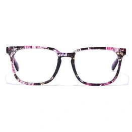 GRAVIATE by Coolwinks E28A7246 Glossy Floral Full Frame Retro Square Eyeglasses for Women