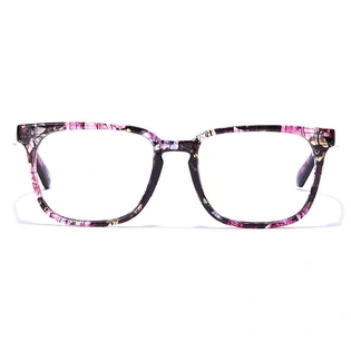 GRAVIATE by Coolwinks E28A7246 Glossy Floral Full Frame Retro Square Eyeglasses for Women