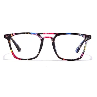 GRAVIATE by Coolwinks E28B6987 Glossy Floral Full Frame Retro Square Eyeglasses for Women