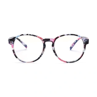 GRAVIATE by Coolwinks E28B3791 Glossy Floral Full Frame Round Computer Glasses for Women