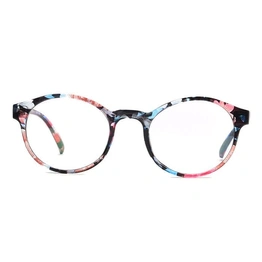 GRAVIATE by Coolwinks E28C4217 Glossy Floral Full Frame Round Computer Glasses for Women