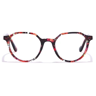 GRAVIATE by Coolwinks E28C6982 Glossy Floral Full Frame Round Eyeglasses for Women